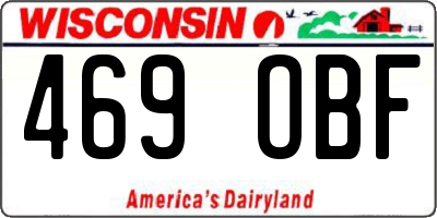 WI license plate 469OBF