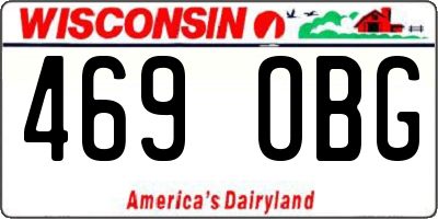 WI license plate 469OBG