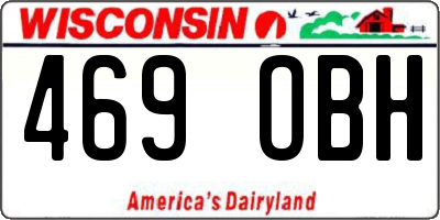 WI license plate 469OBH