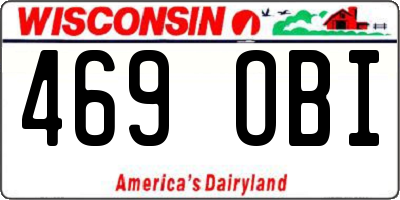 WI license plate 469OBI