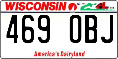 WI license plate 469OBJ