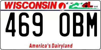WI license plate 469OBM