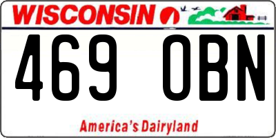 WI license plate 469OBN