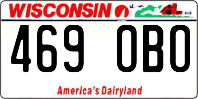 WI license plate 469OBO