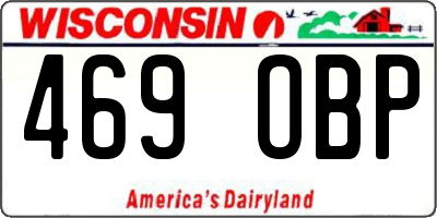 WI license plate 469OBP