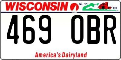 WI license plate 469OBR