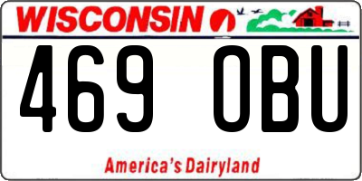 WI license plate 469OBU
