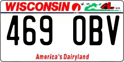 WI license plate 469OBV