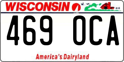 WI license plate 469OCA