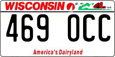 WI license plate 469OCC