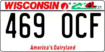 WI license plate 469OCF
