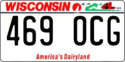 WI license plate 469OCG