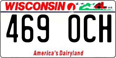 WI license plate 469OCH