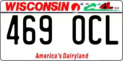 WI license plate 469OCL