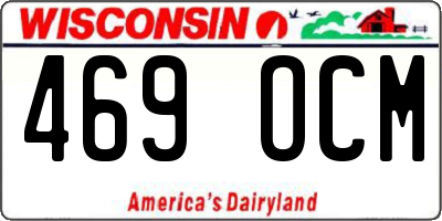 WI license plate 469OCM