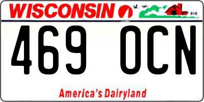 WI license plate 469OCN