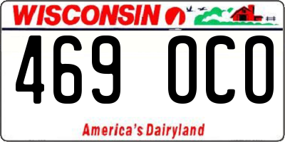 WI license plate 469OCO