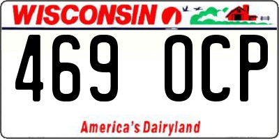 WI license plate 469OCP