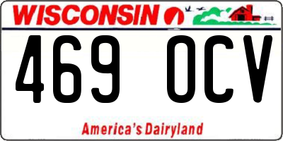 WI license plate 469OCV