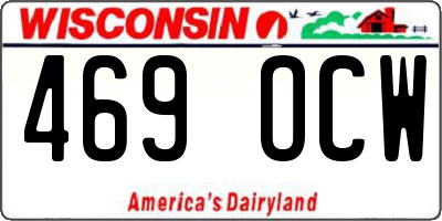 WI license plate 469OCW