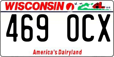 WI license plate 469OCX