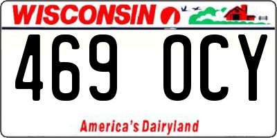 WI license plate 469OCY