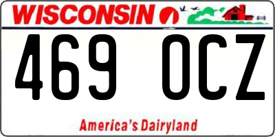 WI license plate 469OCZ
