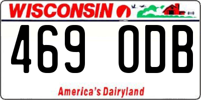 WI license plate 469ODB