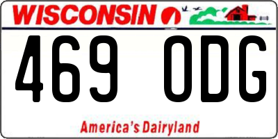 WI license plate 469ODG