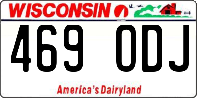 WI license plate 469ODJ
