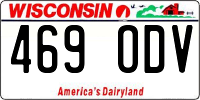WI license plate 469ODV