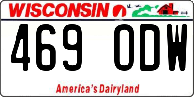 WI license plate 469ODW