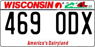 WI license plate 469ODX