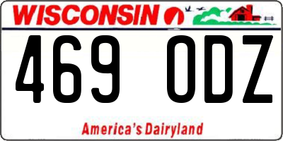 WI license plate 469ODZ