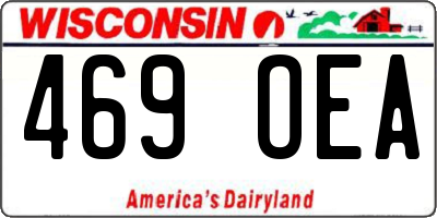WI license plate 469OEA