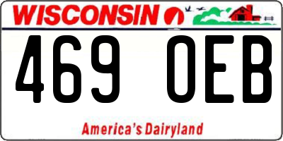 WI license plate 469OEB