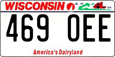WI license plate 469OEE