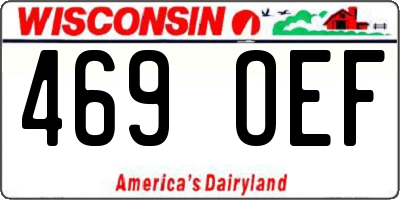 WI license plate 469OEF