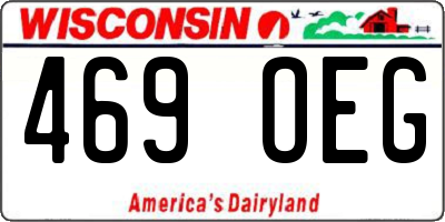 WI license plate 469OEG