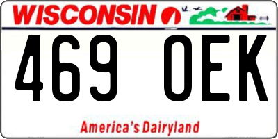 WI license plate 469OEK