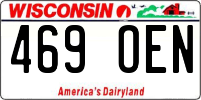 WI license plate 469OEN