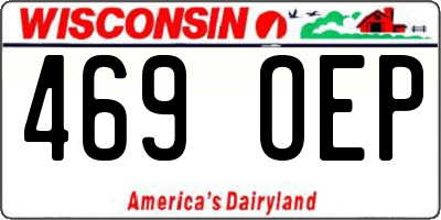 WI license plate 469OEP