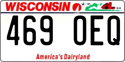 WI license plate 469OEQ
