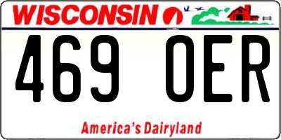 WI license plate 469OER