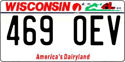 WI license plate 469OEV