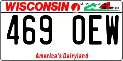 WI license plate 469OEW