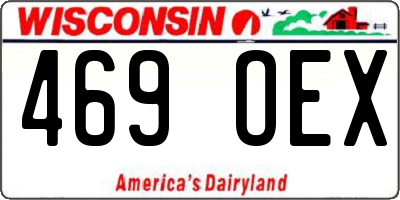 WI license plate 469OEX