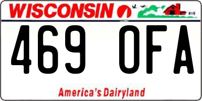 WI license plate 469OFA