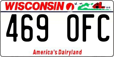 WI license plate 469OFC