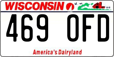 WI license plate 469OFD